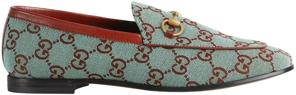 Giày Gucci Women's Gucci Jordaan GG Loafer Red Leather Trim 431467-9SF10-4985 Giày Gucci Women's Gucci Jordaan GG Loafer Red Leather Trim 431467-9SF10-4985