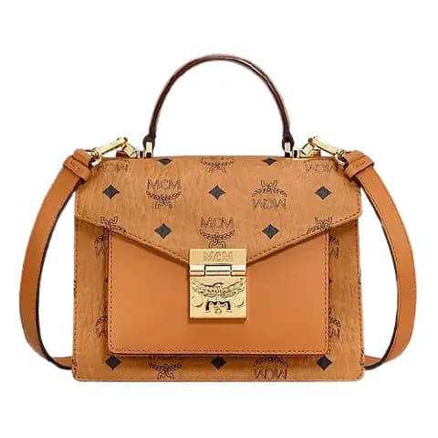 Túi MCM Patricia Satchel Visetos Cognac MWE8APA69CO001 Túi MCM Patricia Satchel Visetos Cognac MWE8APA69CO001