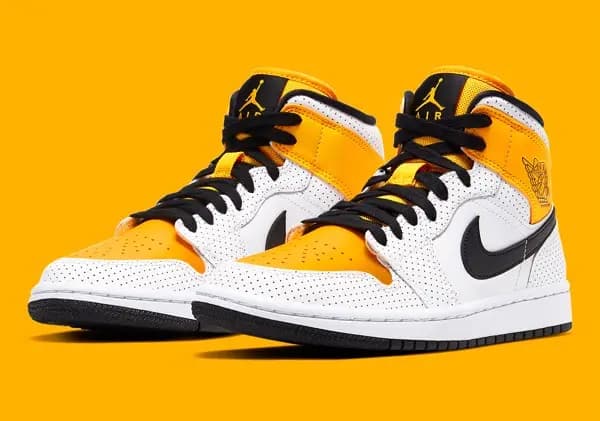 Air Jordan 1 Mid “Laser Orange” 2021 sử dụng họa tiết đặc biệt Air Jordan 1 Mid “Laser Orange” 2021 sử dụng họa tiết đặc biệt