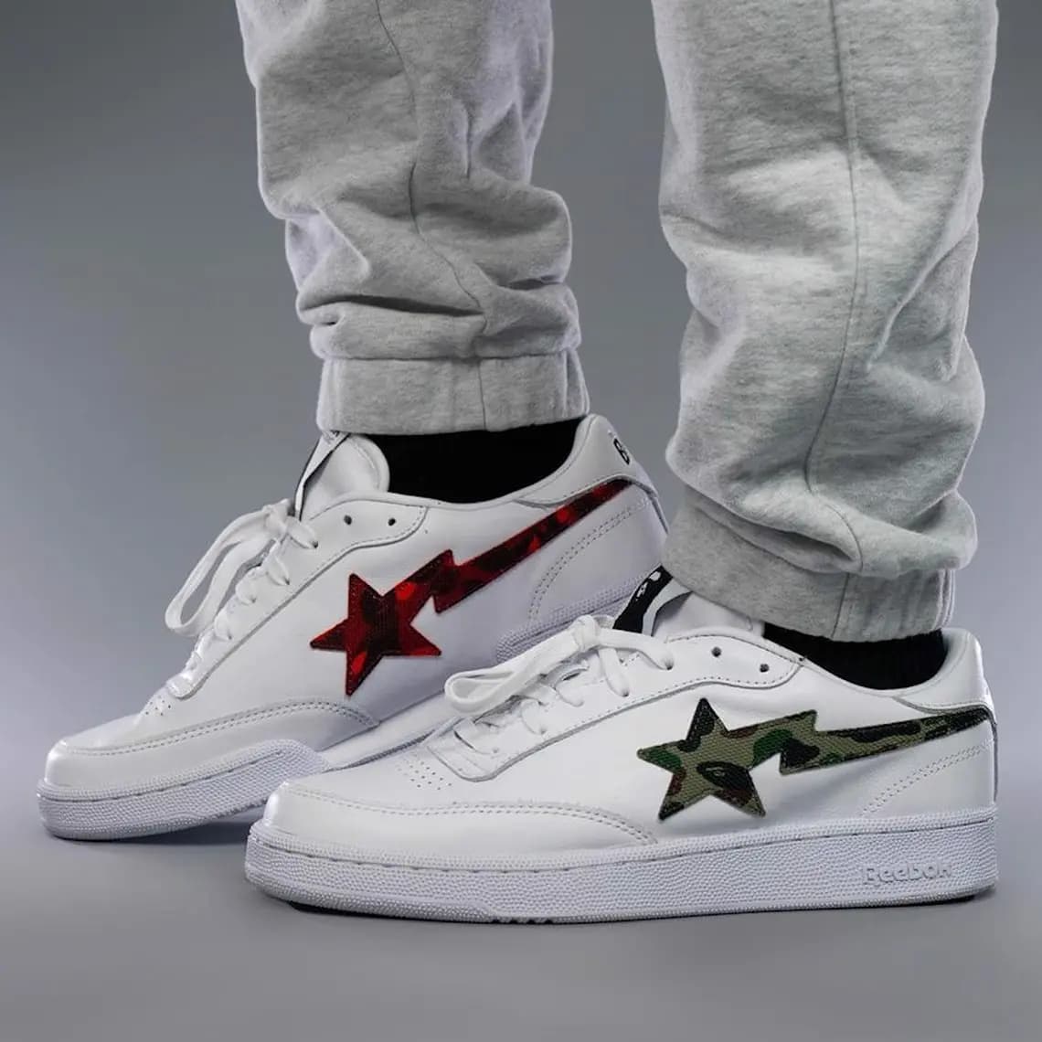 Bape mang đến một diện mạo mới cho Reebok Club C với biểu tượng ngôi sao nhiều màu sắc Bape mang đến một diện mạo mới cho Reebok Club C với biểu tượng ngôi sao nhiều màu sắc