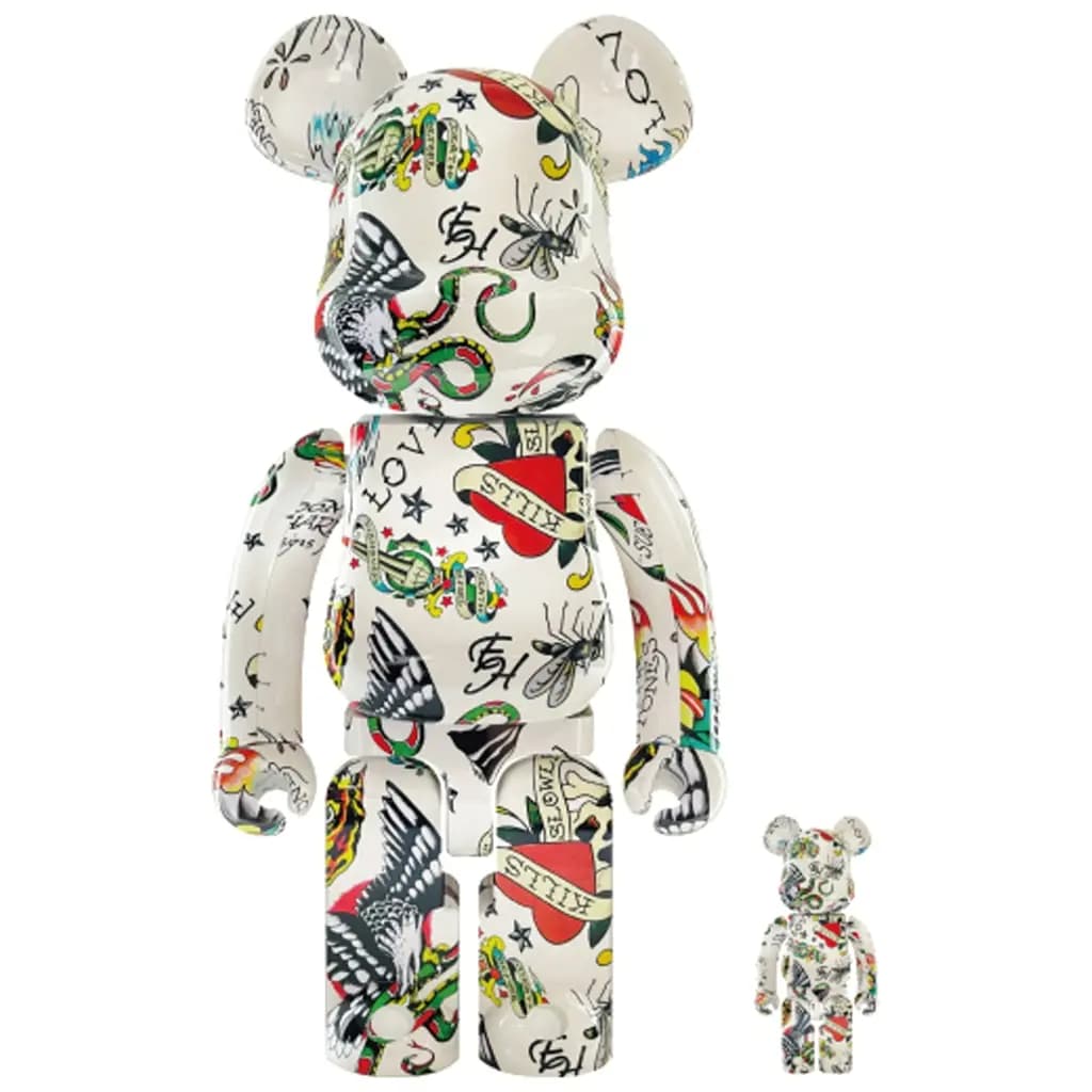 Mô Hình Bearbrick Ed Hardy White Mô Hình Bearbrick Ed Hardy White