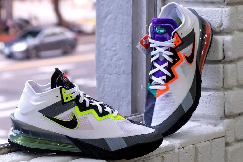 Nike LeBron 18 Low gợi nhớ đến phối màu huyền thoại Air Max 95 "Greedy" Nike LeBron 18 Low gợi nhớ đến phối màu huyền thoại Air Max 95 "Greedy"