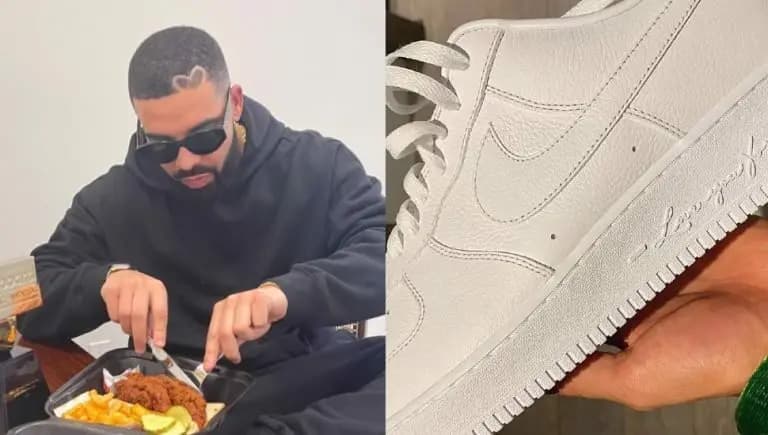 Hình ảnh chi tiết về Drake NOCTA x Nike AirForce 1 Certified Lover Boy Hình ảnh chi tiết về Drake NOCTA x Nike AirForce 1 Certified Lover Boy