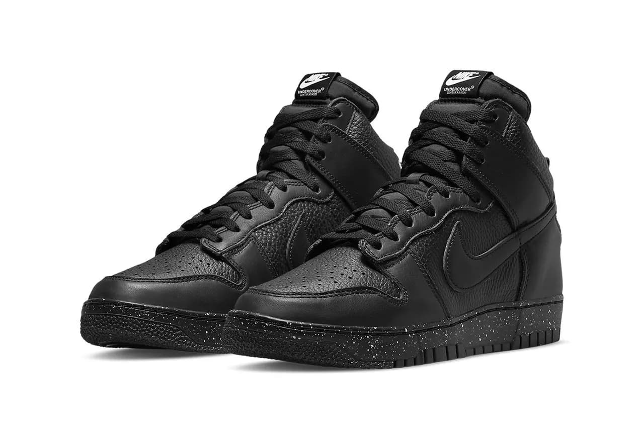 Hình ảnh chính thức của phiên bản UNDERCOVER x Nike Dunk High 1985 "Black" Hình ảnh chính thức của phiên bản UNDERCOVER x Nike Dunk High 1985 "Black"