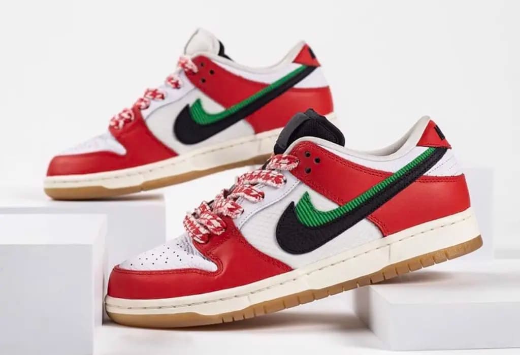Frame Skate x Nike SB Dunk Low phối màu đặc biệt lấy cảm hứng từ Quốc kỳ Ả Rập Frame Skate x Nike SB Dunk Low phối màu đặc biệt lấy cảm hứng từ Quốc kỳ Ả Rập