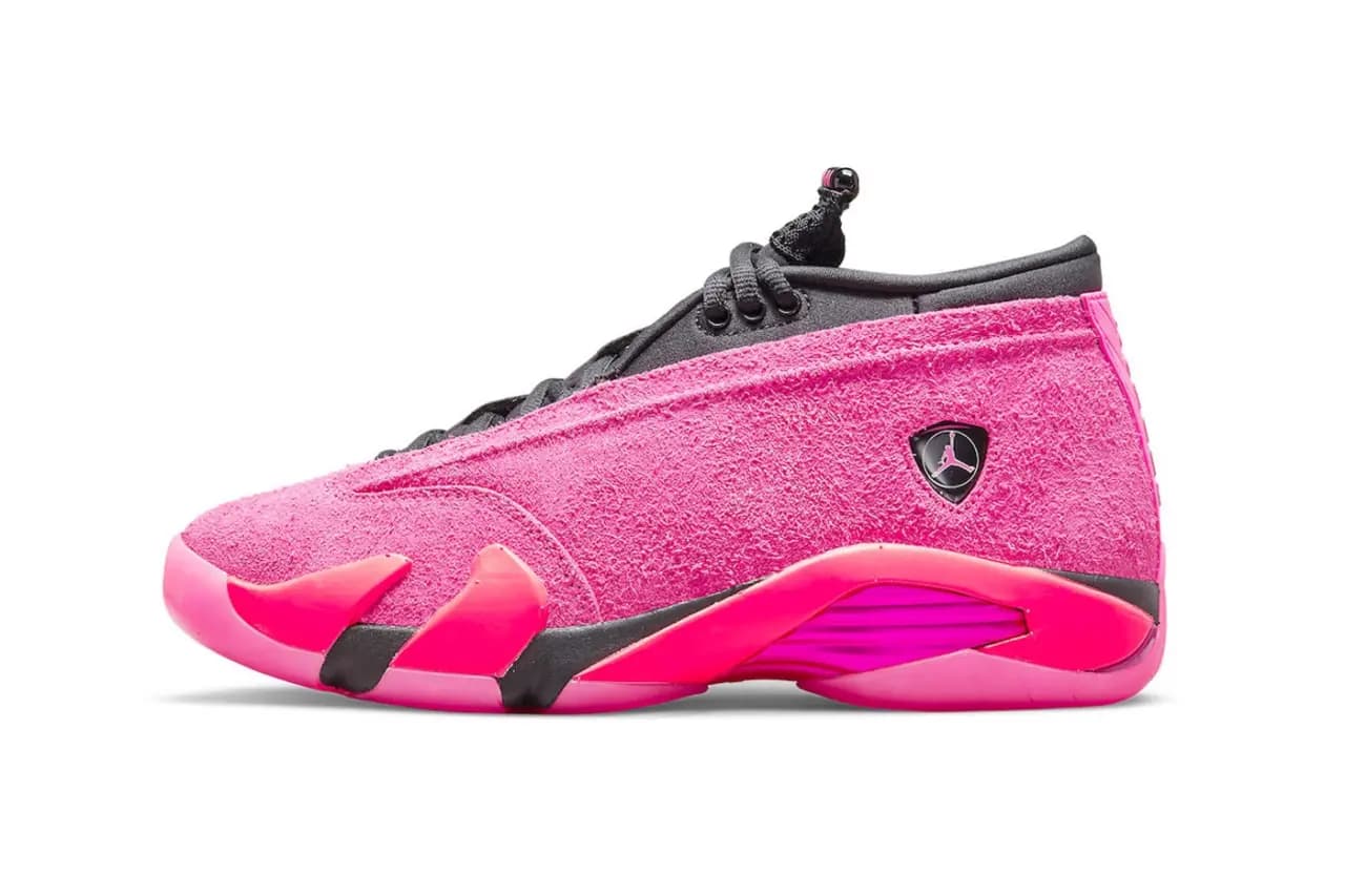 Hình ảnh chính thức về phiên bản Air Jordan 14 Low "Shocking Pink" Hình ảnh chính thức về phiên bản Air Jordan 14 Low "Shocking Pink"