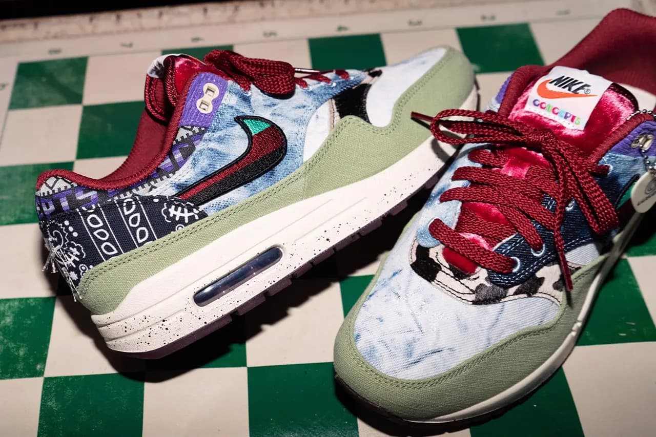 Hình ảnh chi tiết về phiên bản Concepts x Nike Air Max 1 "Mellow" Hình ảnh chi tiết về phiên bản Concepts x Nike Air Max 1 "Mellow"