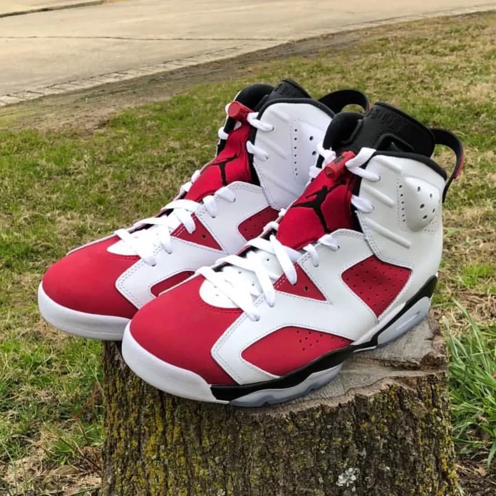 Những hình ảnh đầu tiên của Air Jordan 6 “Carmine” mang Nike Air trở lại kể từ năm 1991 Những hình ảnh đầu tiên của Air Jordan 6 “Carmine” mang Nike Air trở lại kể từ năm 1991