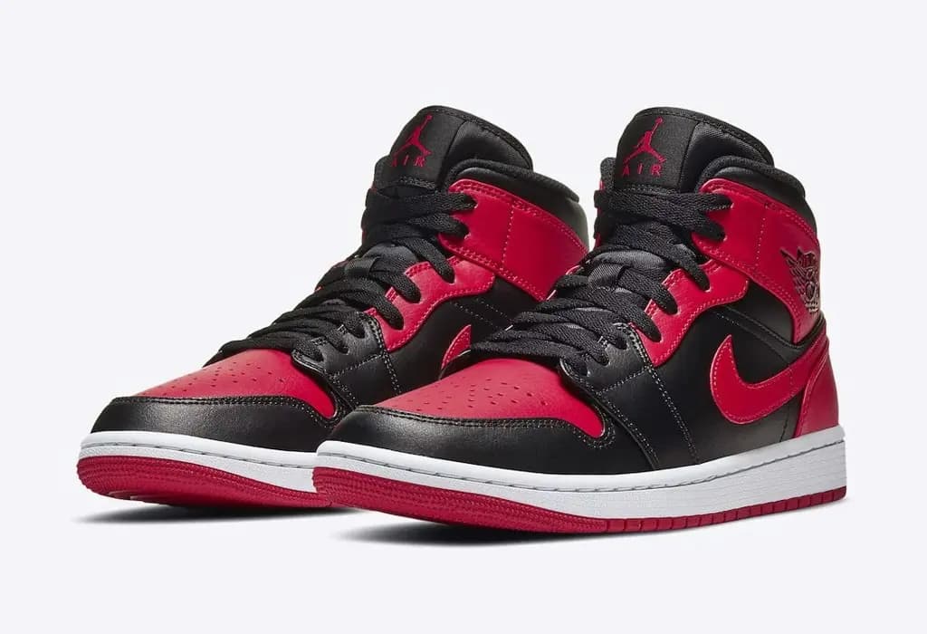 Jordan Brand làm sống dậy phối màu cổ điển trên đôi Jordan 1 Mid ‘Bred’ mới Jordan Brand làm sống dậy phối màu cổ điển trên đôi Jordan 1 Mid ‘Bred’ mới