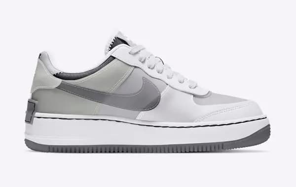 Nike Air Force 1 Shadow “Particle Grey” - siêu phẩm của mùa thu 2020 với swoosh trong suốt Nike Air Force 1 Shadow “Particle Grey” - siêu phẩm của mùa thu 2020 với swoosh trong suốt
