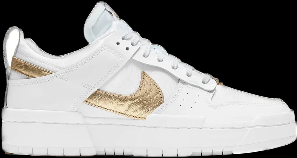 Giày Nike Wmns Dunk Low Disrupt 'White Metallic Gold' DD9676-100 Giày Nike Wmns Dunk Low Disrupt 'White Metallic Gold' DD9676-100