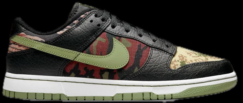 Giày Nike Dunk Low Camo 'Oil Green' DH0957-001 Giày Nike Dunk Low Camo 'Oil Green' DH0957-001