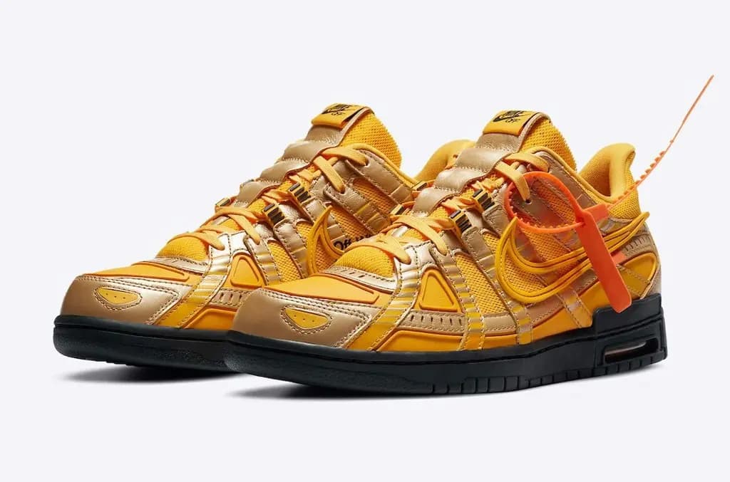 Chào đón tháng Mười với bản collab cực chất: Off-White x Nike Air Rubber Dunk ‘University Gold’ Chào đón tháng Mười với bản collab cực chất: Off-White x Nike Air Rubber Dunk ‘University Gold’