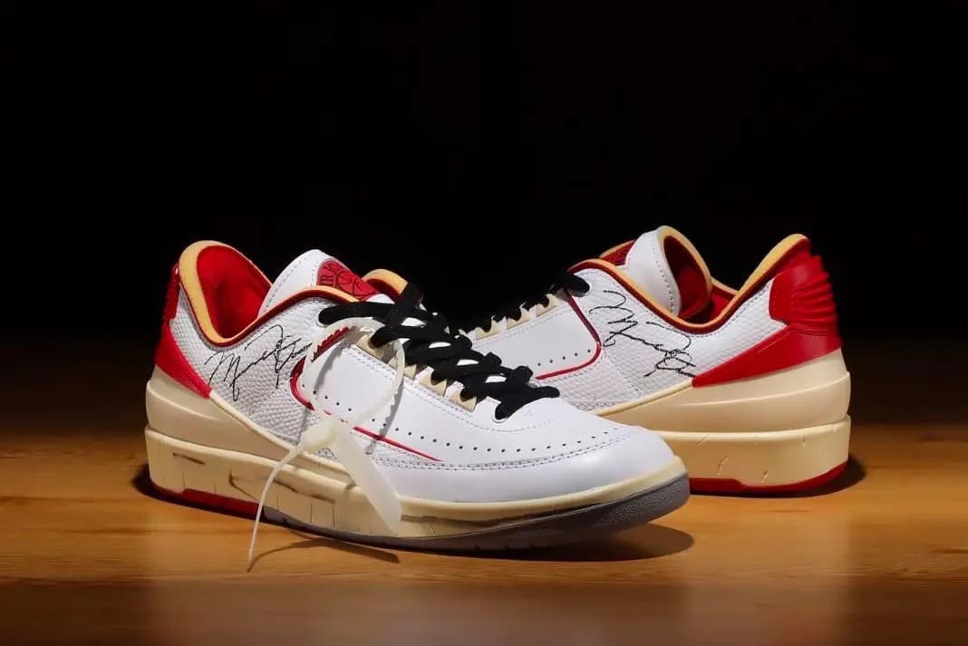 Những hình ảnh chính thức về phiên bản Off White x Air Jordan 2 Low Những hình ảnh chính thức về phiên bản Off White x Air Jordan 2 Low
