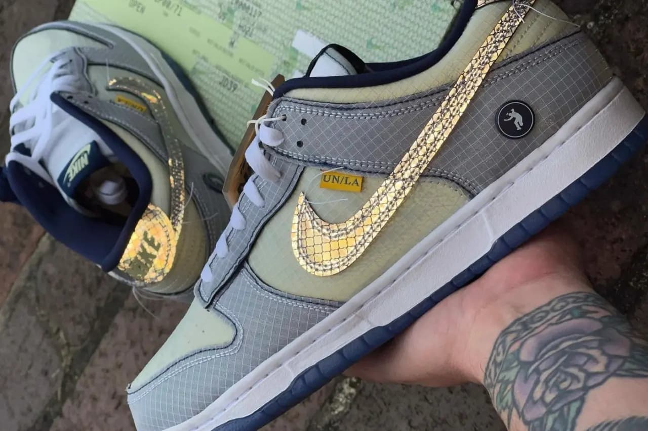 Hình ảnh đầu tiên của đôi Union x Nike Dunk Low "Midnight Navy" Hình ảnh đầu tiên của đôi Union x Nike Dunk Low "Midnight Navy"