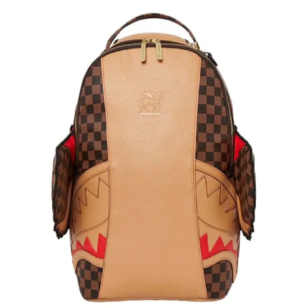Balo Sprayground Retro Style Shark Mouth 'Brown' W0835702 Balo Sprayground Retro Style Shark Mouth 'Brown' W0835702