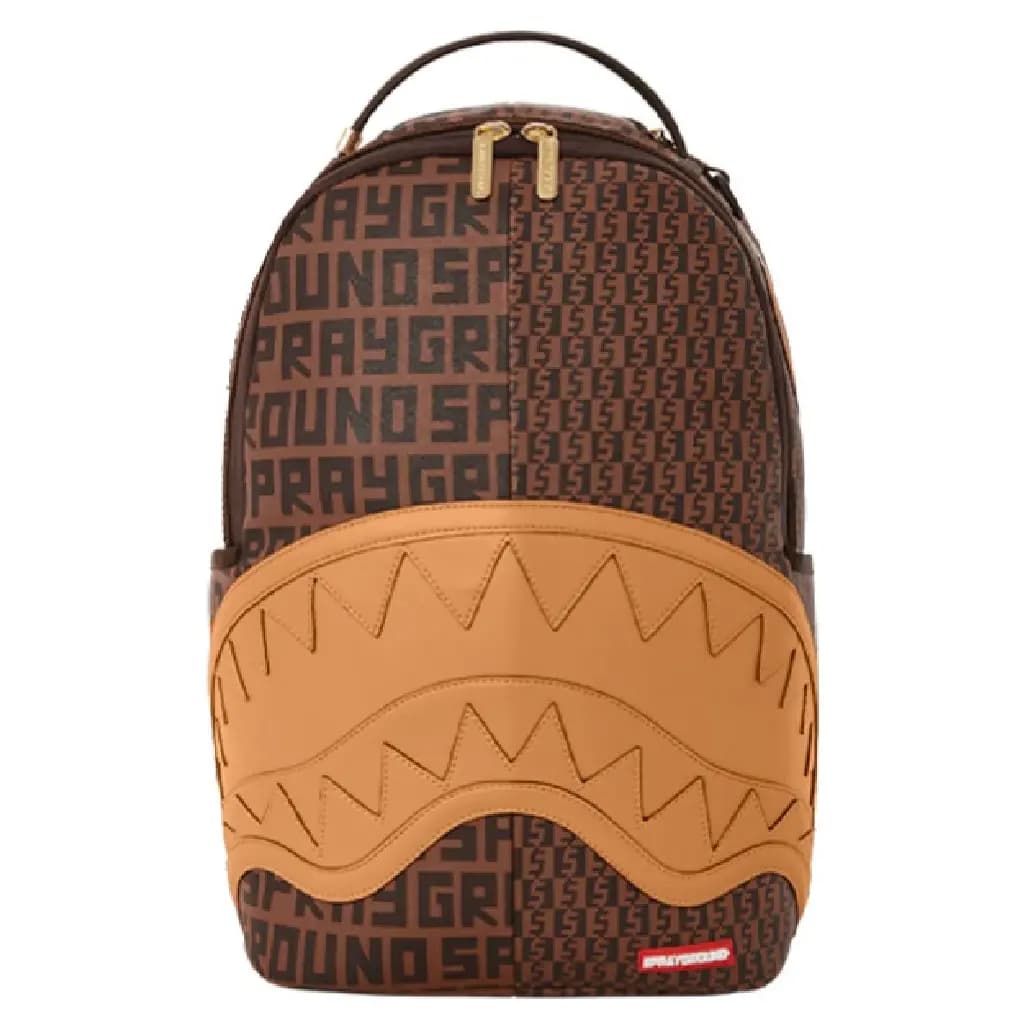 Balo Sprayground Presbyopia Stitching Checkerboard Shark 'Brown' W0835704 Balo Sprayground Presbyopia Stitching Checkerboard Shark 'Brown' W0835704