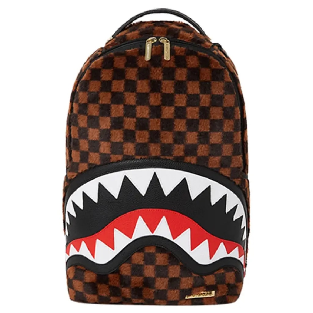 Balo Sprayground Plush Shark Mouth 'Couples Brown' W0915707 Balo Sprayground Plush Shark Mouth 'Couples Brown' W0915707