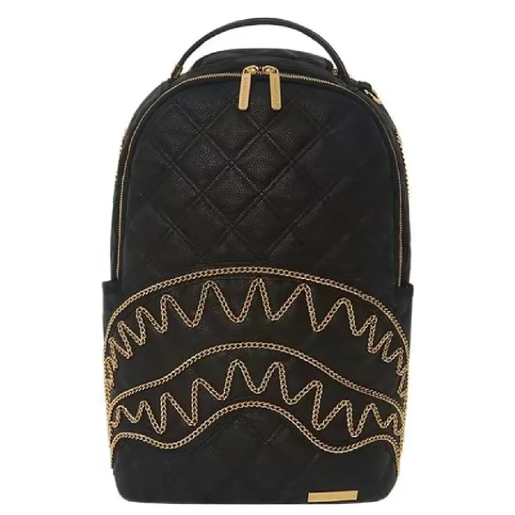 Balo Sprayground Golden Chain Shark Mouth 'Black' W0815707 Balo Sprayground Golden Chain Shark Mouth 'Black' W0815707