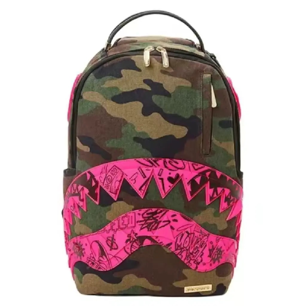 Balo Sprayground Camouflage Shark Mouth 'Camo' W0845718 Balo Sprayground Camouflage Shark Mouth 'Camo' W0845718