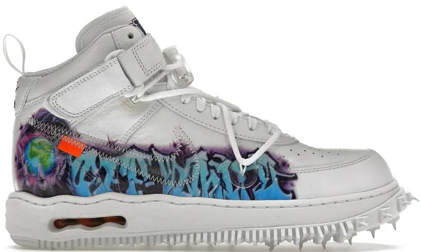 Giày Nike x Off-White Air Force 1 Mid SP 'Leather Graffiti' DR0500-100 Giày Nike x Off-White Air Force 1 Mid SP 'Leather Graffiti' DR0500-100