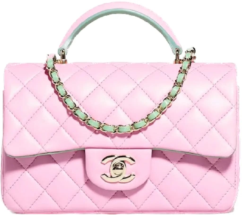Túi Chanel Mini Flap Handle Metal 'Lavender Light Green' AS2431-B10324-NN018 Túi Chanel Mini Flap Handle Metal 'Lavender Light Green' AS2431-B10324-NN018