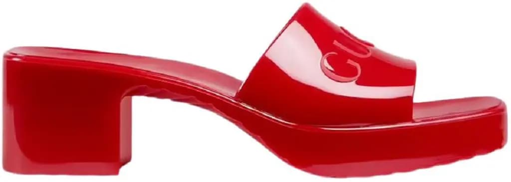 Dép Gucci Rubber Platform Slide Sandal 'Red' 624730-J8700-6433 Dép Gucci Rubber Platform Slide Sandal 'Red' 624730-J8700-6433