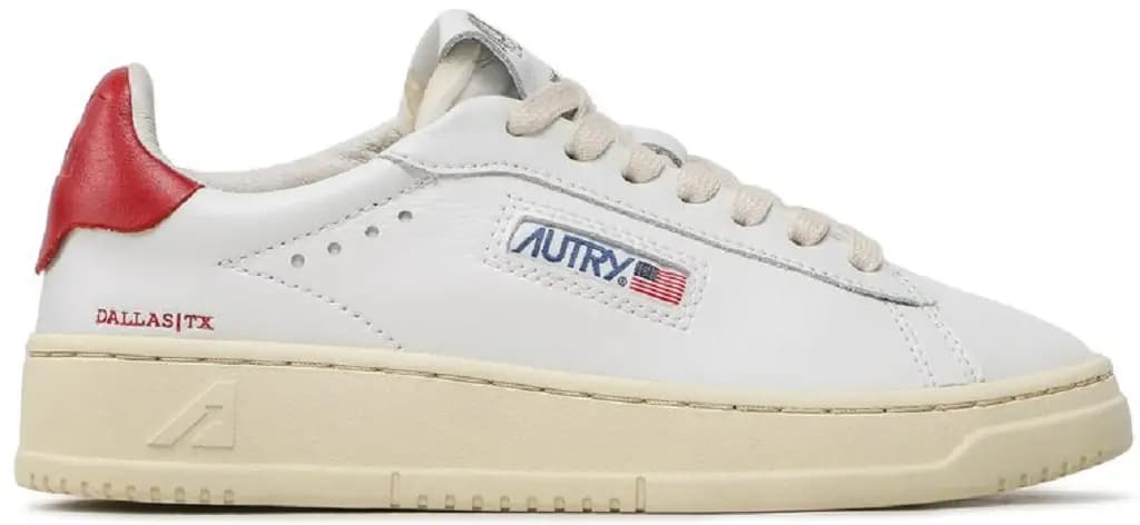 Giày Autry Dallas Low Leather 'White Red' ADLW-NW03 Giày Autry Dallas Low Leather 'White Red' ADLW-NW03