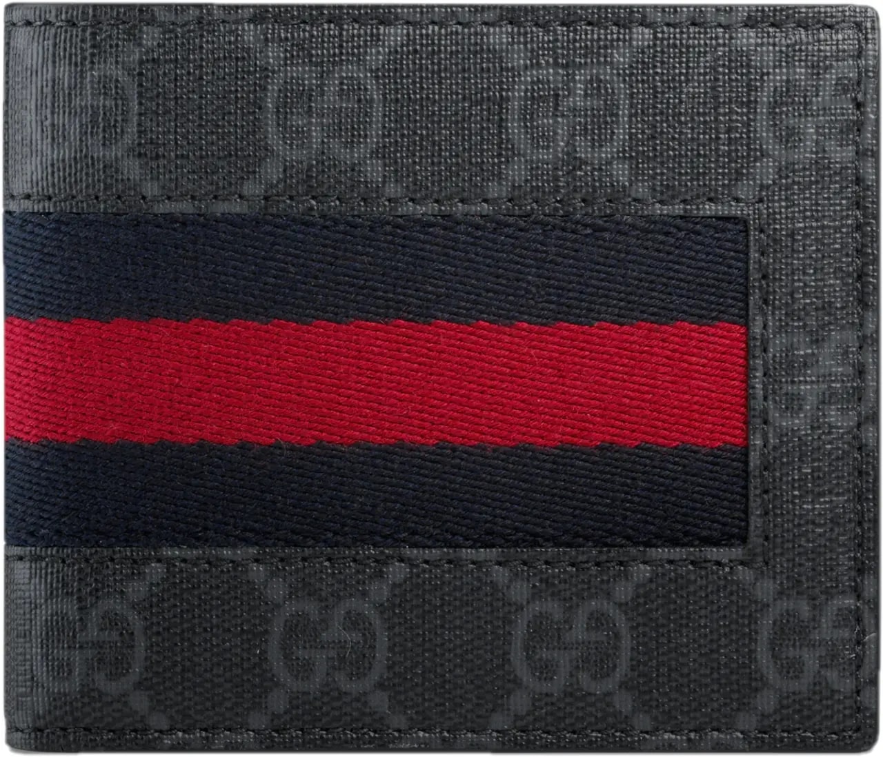 Ví Gucci GG Supreme Web 'Black Gray' 408827-KHN4N-1095 Ví Gucci GG Supreme Web 'Black Gray' 408827-KHN4N-1095