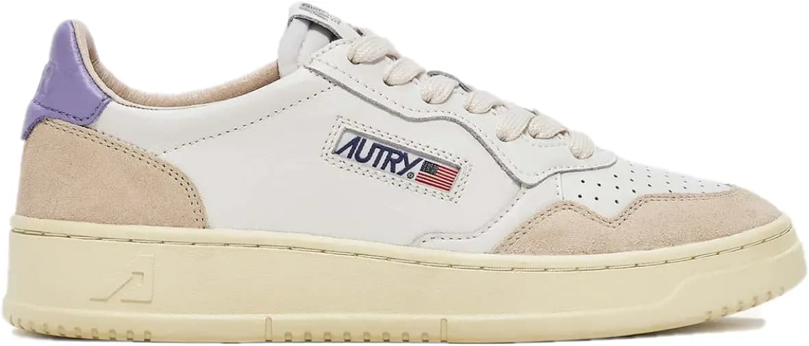Giày Autry Medalist Low Suede 'White Lavender' AULW-LS53 Giày Autry Medalist Low Suede 'White Lavender' AULW-LS53