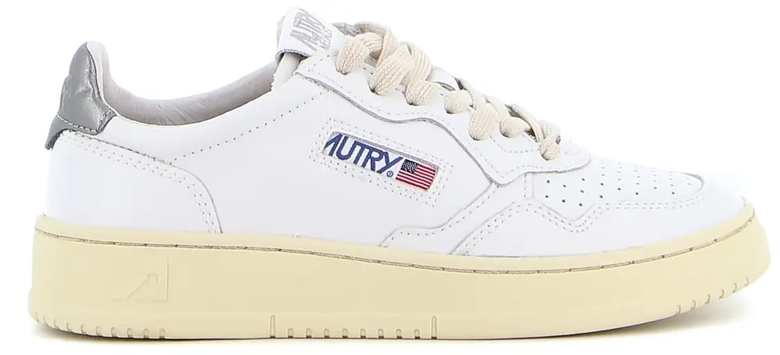 Giày Autry Medalist Low Leather 'White Silver' AULM-LL05 Giày Autry Medalist Low Leather 'White Silver' AULM-LL05