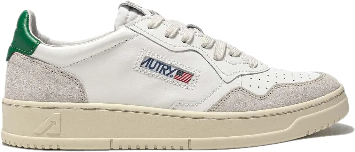 Giày Autry Medalist Low Leather 'White Green' AULW-LS23 Giày Autry Medalist Low Leather 'White Green' AULW-LS23