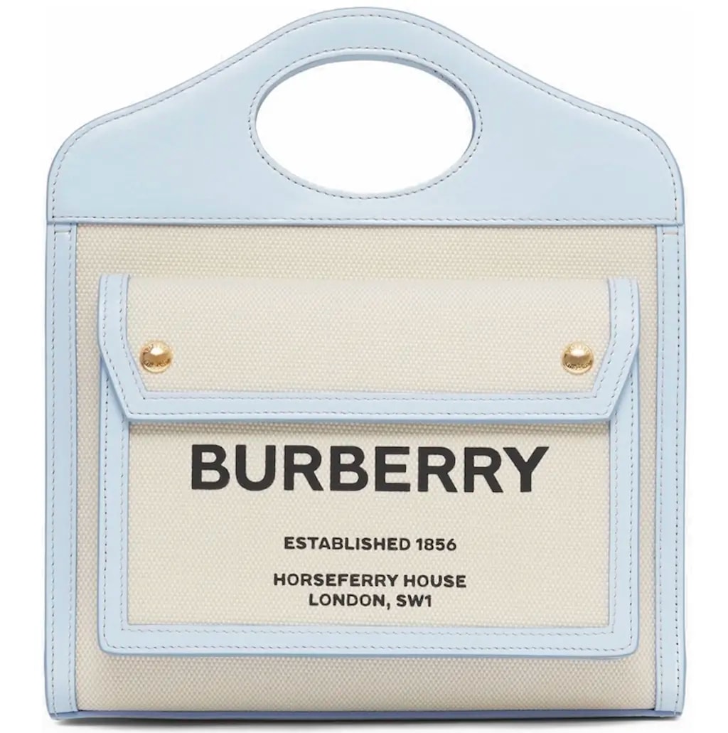 Túi Burberry Mini Canvas Leather Pocket 'Pale Blue' 80324061 Túi Burberry Mini Canvas Leather Pocket 'Pale Blue' 80324061