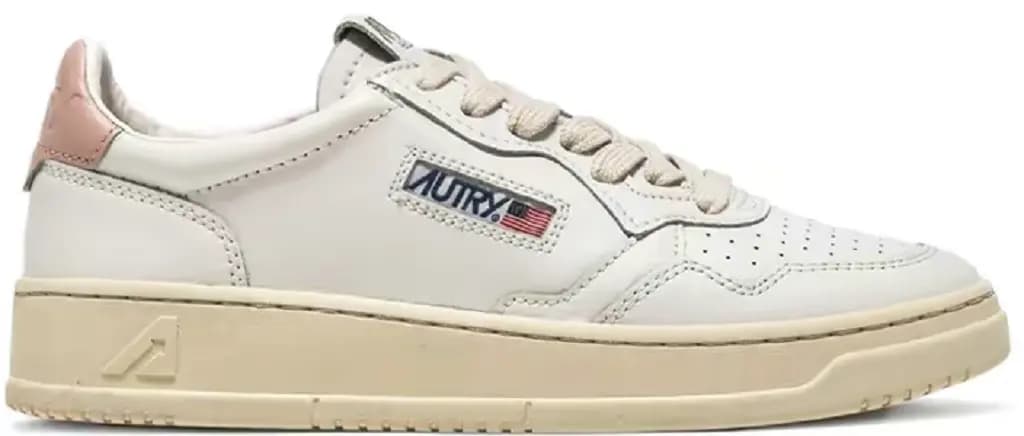 Giày Autry Medalist Low Leather 'White Pink' AULM-LL16 Giày Autry Medalist Low Leather 'White Pink' AULM-LL16