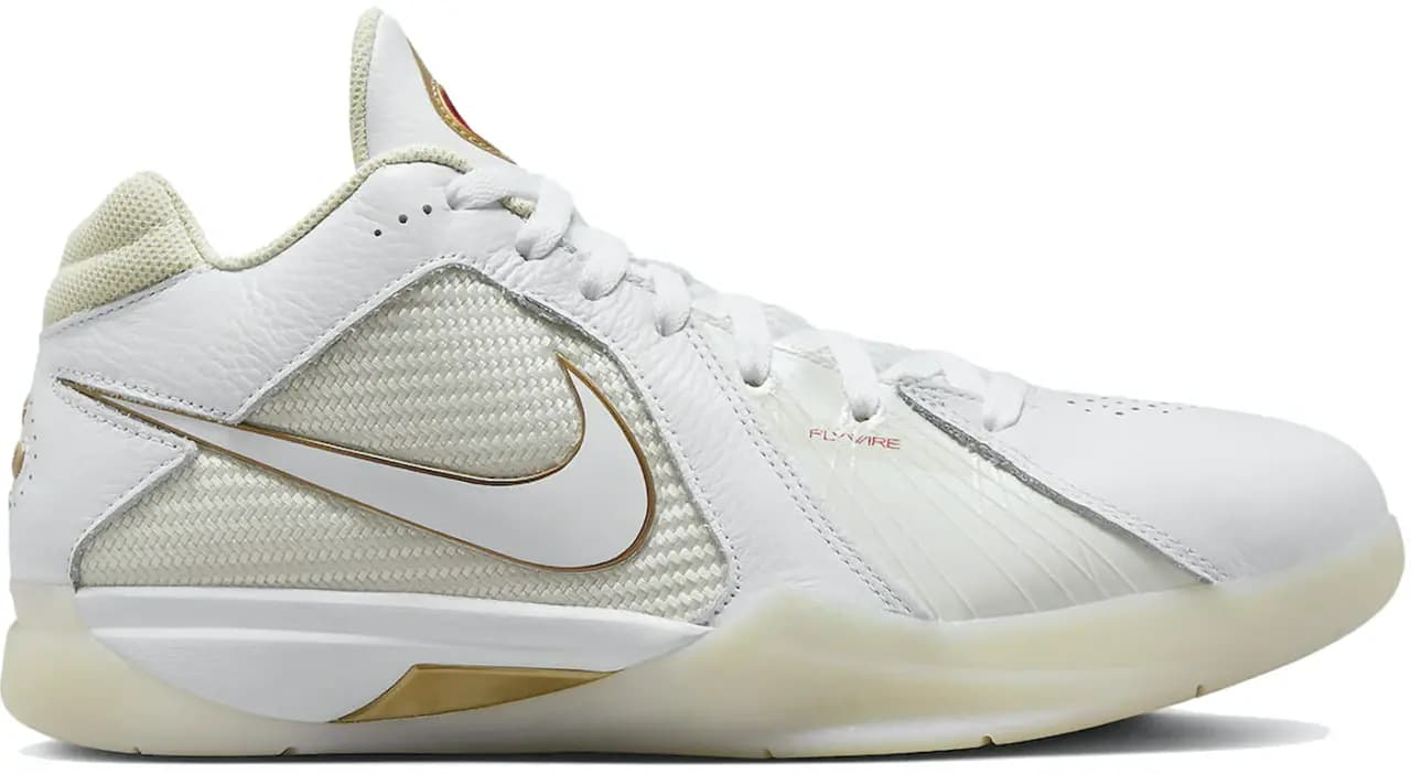 Giày Nike KD 3 Retro 'White Metallic Gold' DZ3009-100 Giày Nike KD 3 Retro 'White Metallic Gold' DZ3009-100