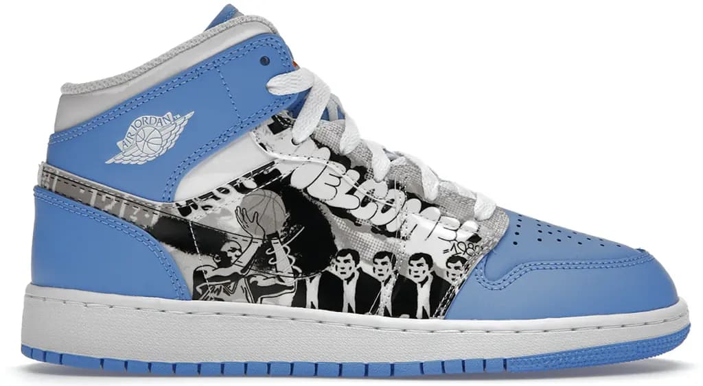 Giày Nike Air Jordan 1 Mid GS 'School Game Winner' DR6492-100 Giày Nike Air Jordan 1 Mid GS 'School Game Winner' DR6492-100