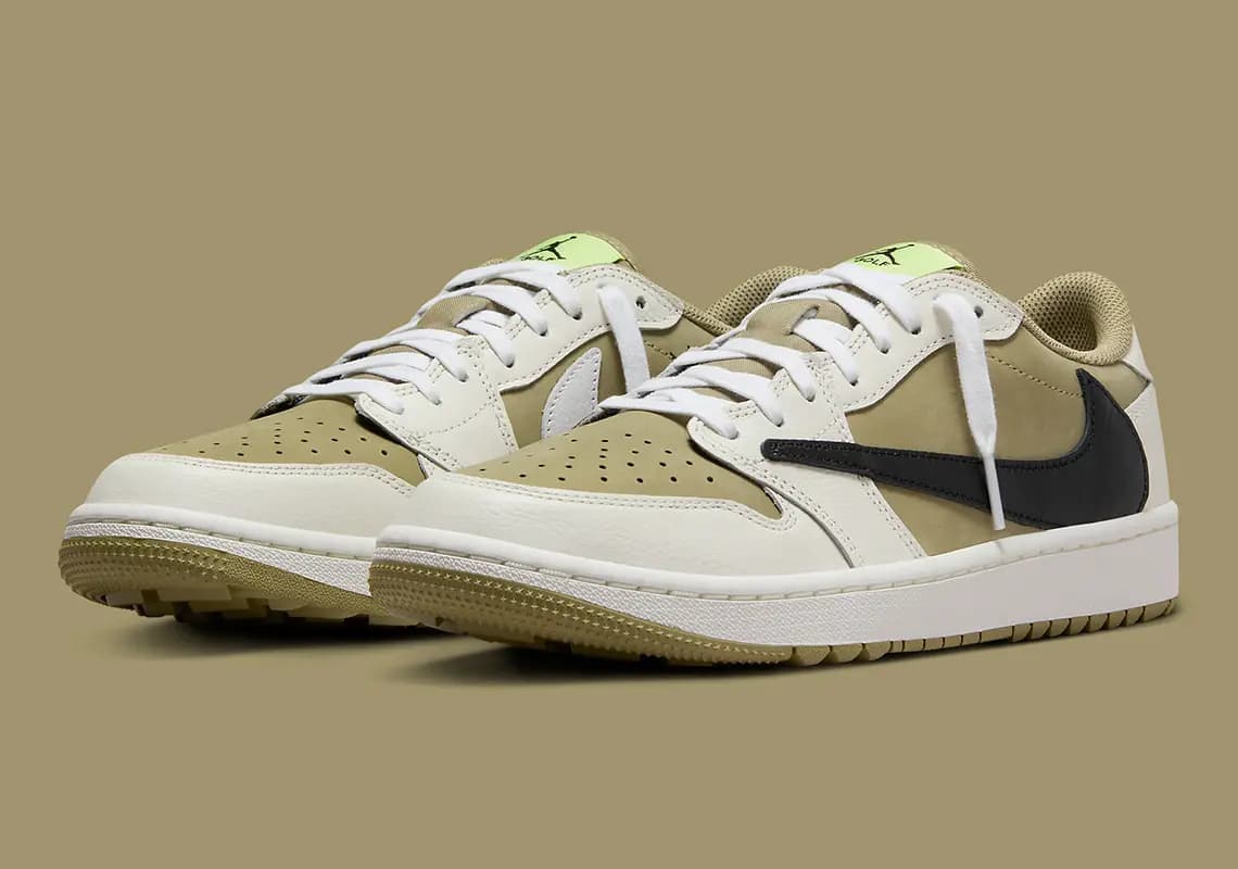 Travis Scott x Air Jordan 1 Low Golf Neutral Olive - khi hip hop và thể thao kết hợp Travis Scott x Air Jordan 1 Low Golf Neutral Olive - khi hip hop và thể thao kết hợp