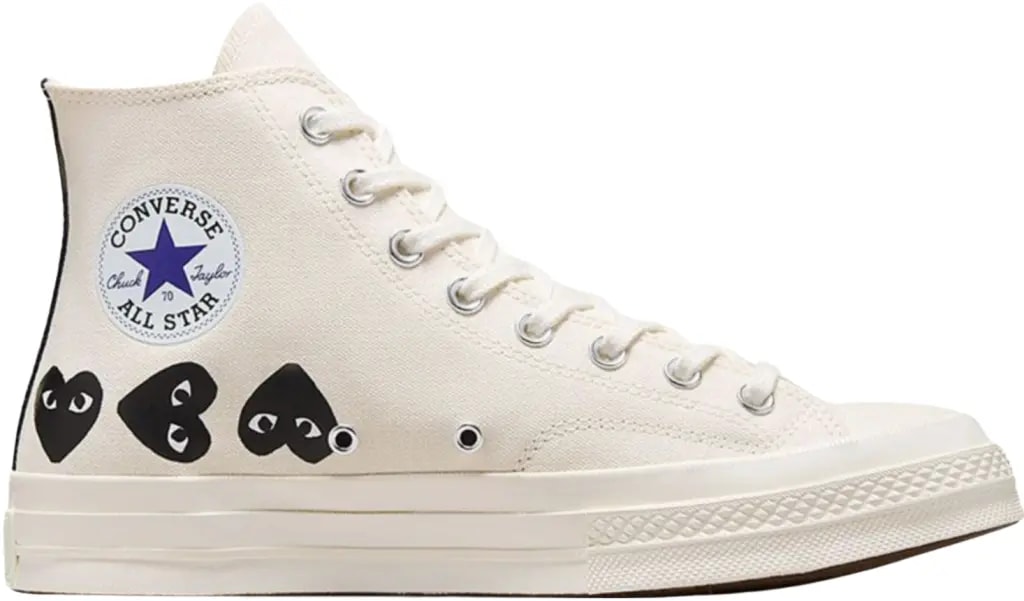 Giày Converse x Play Comme des Garçons Chuck 70 Hi 'Multi Heart Egret' A08148C — kich-thuoc: 42 Giày Converse x Play Comme des Garçons Chuck 70 Hi 'Multi Heart Egret' A08148C — kich-thuoc: 42