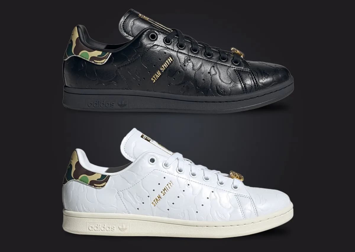 Ngắm nhìn bản kỷ niệm 50 năm của adidas Stan Smith và BAPE Ngắm nhìn bản kỷ niệm 50 năm của adidas Stan Smith và BAPE