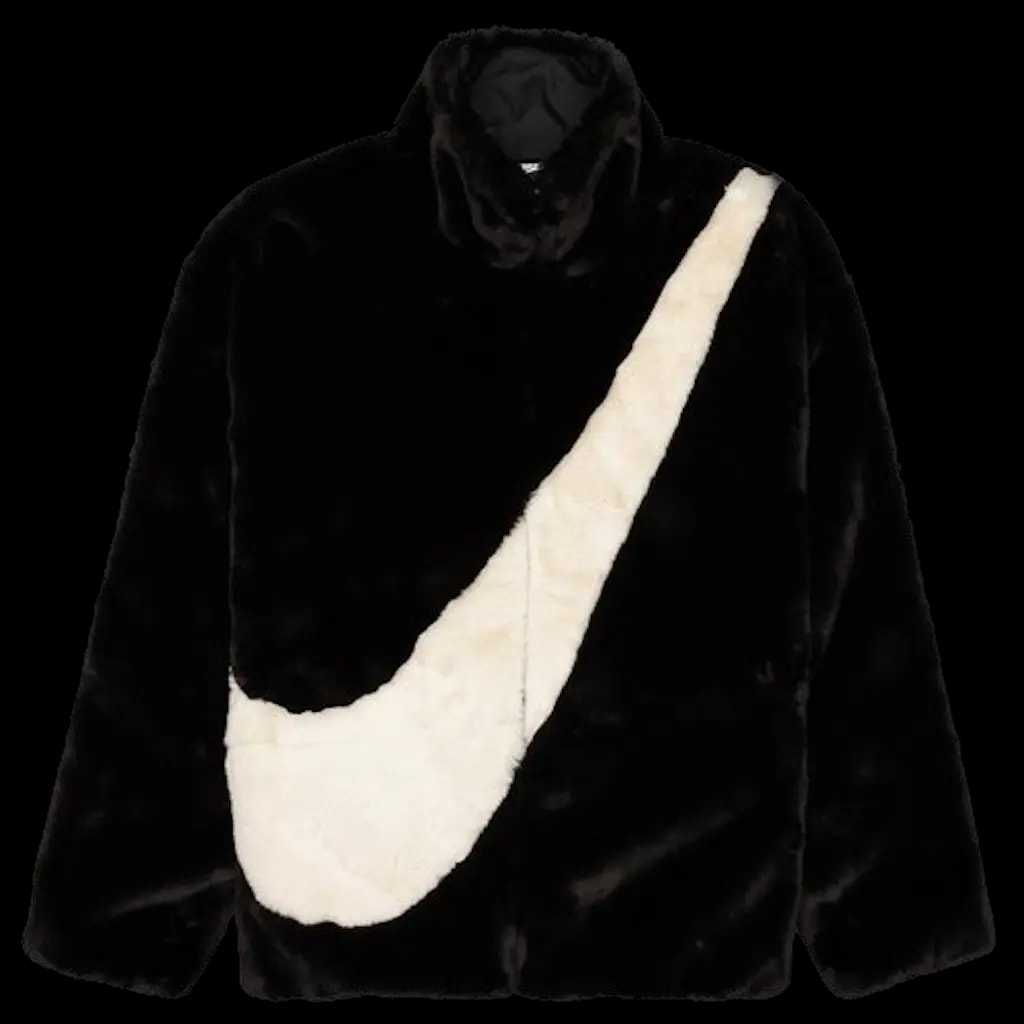 Áo Nike Faux Fur Swoosh Logo Jacket 'Black' CU6558-010 — kich-thuoc: S Áo Nike Faux Fur Swoosh Logo Jacket 'Black' CU6558-010 — kich-thuoc: S