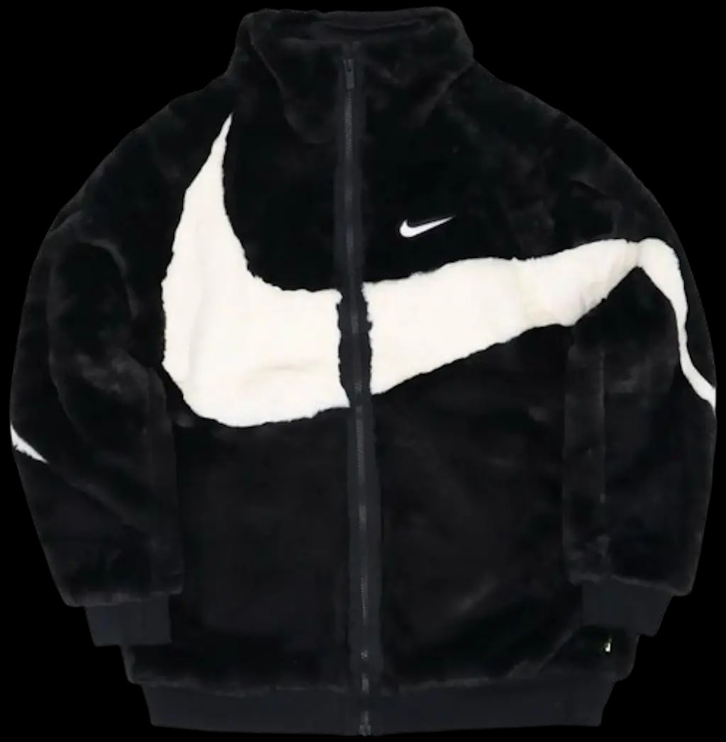 Áo Nike NSW Big Swoosh Fur Jacket 'Black' FB7664-010 — kich-thuoc: L Áo Nike NSW Big Swoosh Fur Jacket 'Black' FB7664-010 — kich-thuoc: L