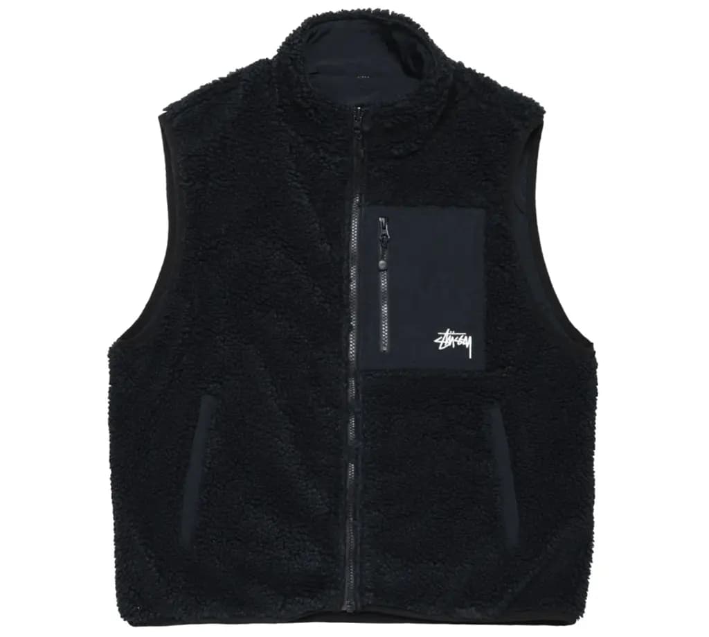 Áo Stussy Sherpa Reversible Vest 'Black' 118528 Áo Stussy Sherpa Reversible Vest 'Black' 118528
