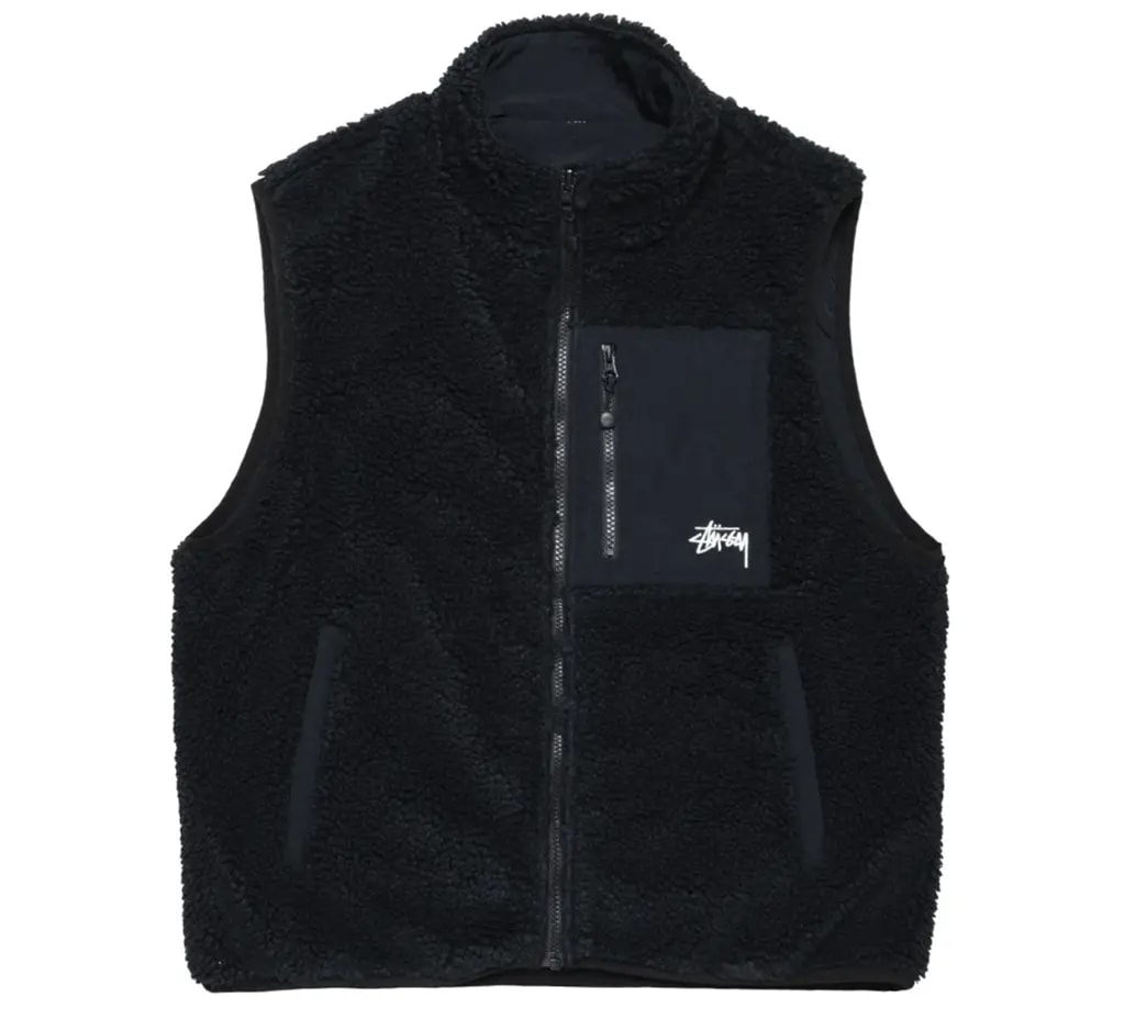 Áo Stussy Sherpa Reversible Vest 'Black' 118528 — kich-thuoc: L Áo Stussy Sherpa Reversible Vest 'Black' 118528 — kich-thuoc: L