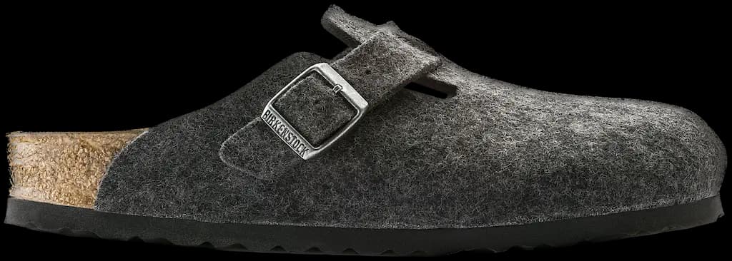 Dép Birkenstock Boston Wool Felt ' Anthracite' 160373 Dép Birkenstock Boston Wool Felt ' Anthracite' 160373