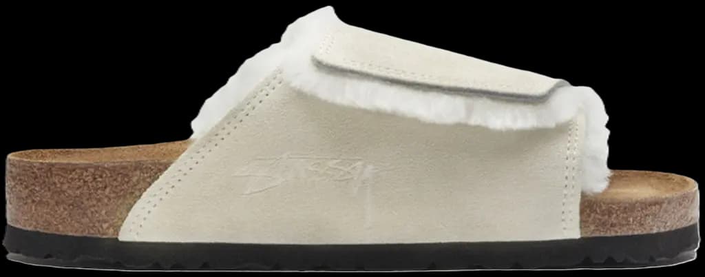 Dép Birkenstock x Stussy Solana Shearling Slide 'Bone' 1027679 Dép Birkenstock x Stussy Solana Shearling Slide 'Bone' 1027679