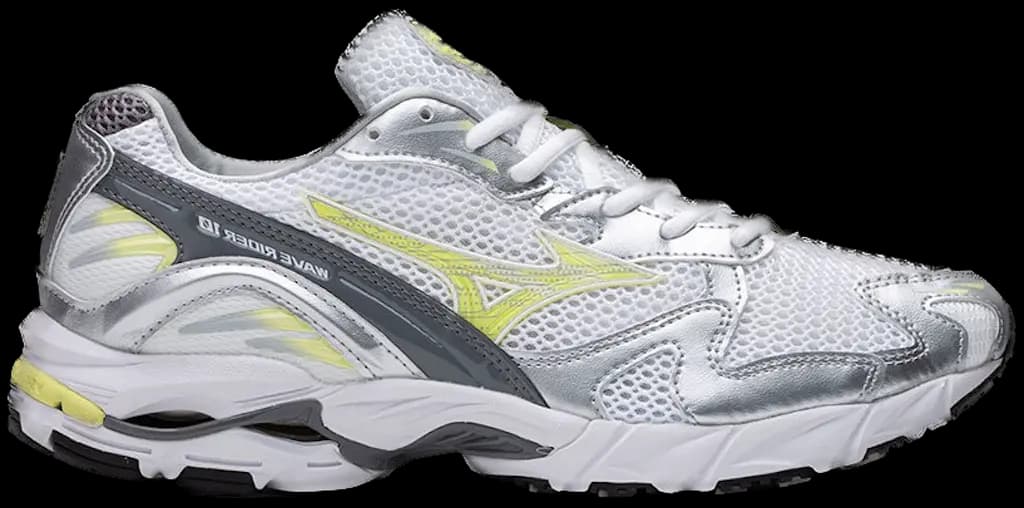 Giày Mizuno Wave Rider 10 'White Silver Yellow' D1GA210411 Giày Mizuno Wave Rider 10 'White Silver Yellow' D1GA210411