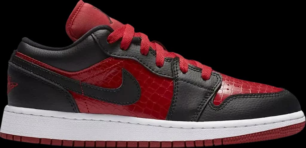Giày Nike Air Jordan 1 Low BG 'Gym Red Black' 553560-610 Giày Nike Air Jordan 1 Low BG 'Gym Red Black' 553560-610