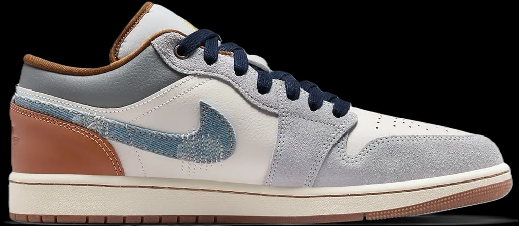 Giày Nike Air Jordan 1 Low SE Phantom 'Denim Swoosh' FZ5042-041 — kich-thuoc: 40.5 Giày Nike Air Jordan 1 Low SE Phantom 'Denim Swoosh' FZ5042-041 — kich-thuoc: 40.5