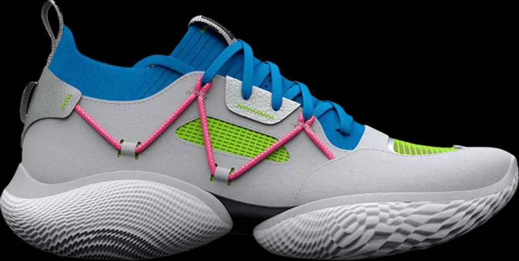 Giày Under Armour Curry Flow Cozy 'Grey Electric Blue' 3023815-107 Giày Under Armour Curry Flow Cozy 'Grey Electric Blue' 3023815-107