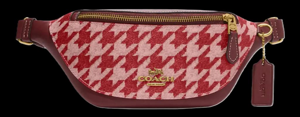 Túi Coach Houndstooth Mini Belt Hip 'Cherry Red' CJ711-B4VRY Túi Coach Houndstooth Mini Belt Hip 'Cherry Red' CJ711-B4VRY